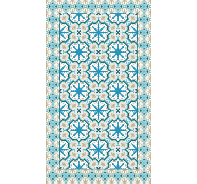 Bedroom roller blind in blue and brown beija - TenStickers