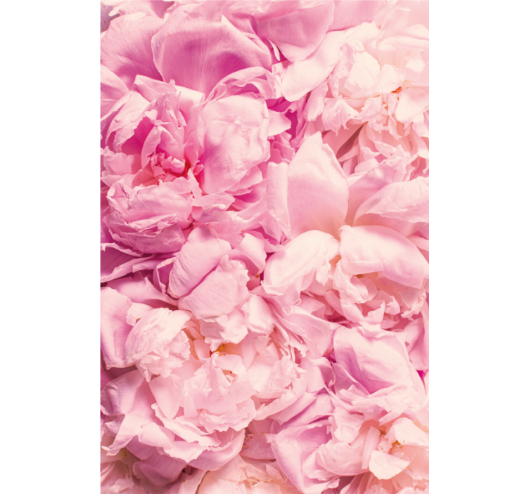 Bedroom roller blind with realistic pink peony flowers - TenStickers