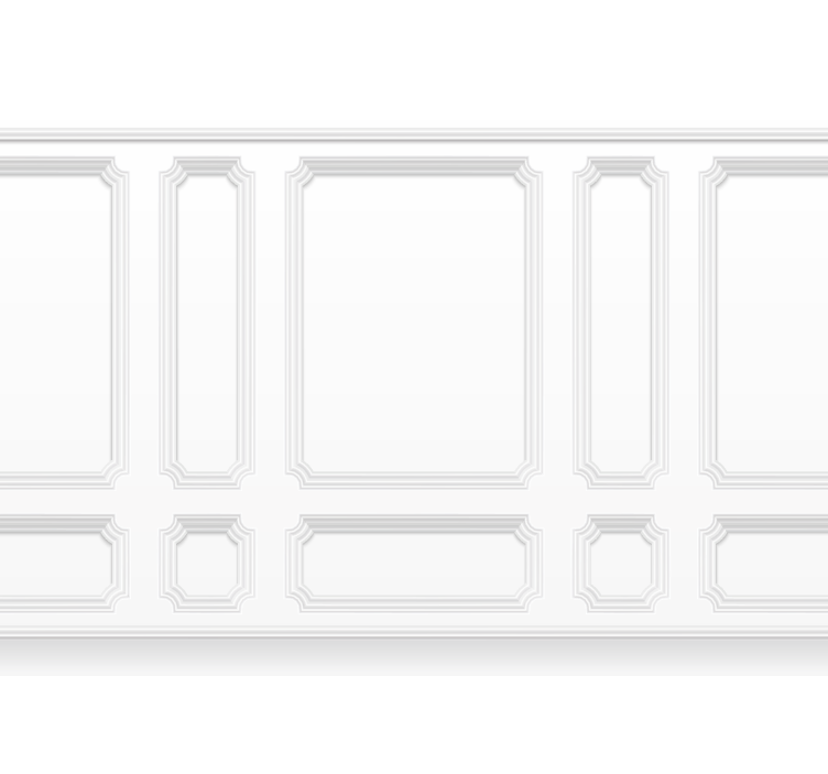 White roller blind with classic panels - TenStickers