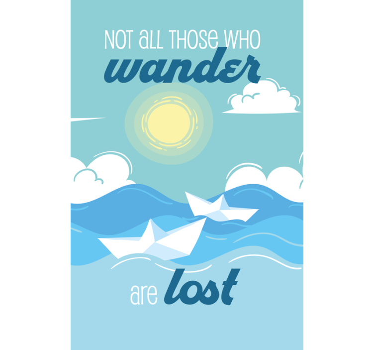Wander Lost Quote Sunshine custom roller blind - TenStickers