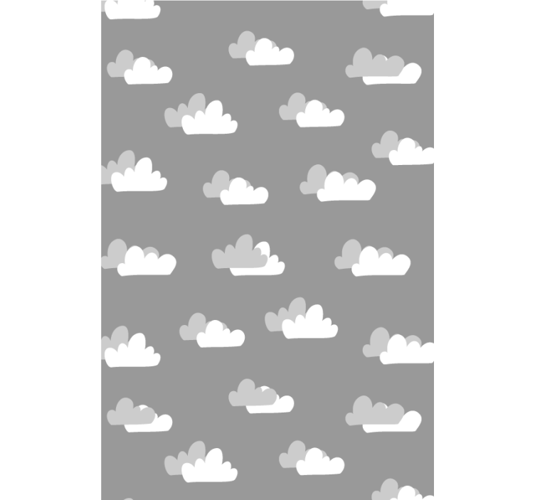 Cumulus Cloud Pattern Grey roller blind - TenStickers