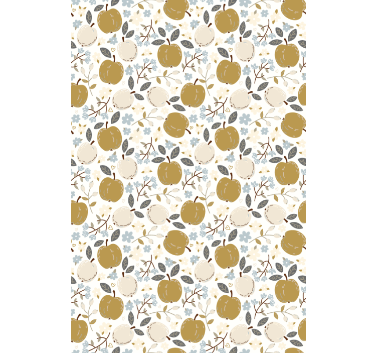 Apple Floral Print roller blind fruits - TenStickers