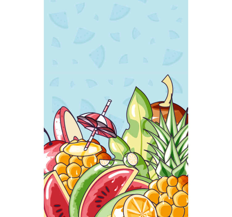 Tropical Fruit Delight roller blind fruits - TenStickers