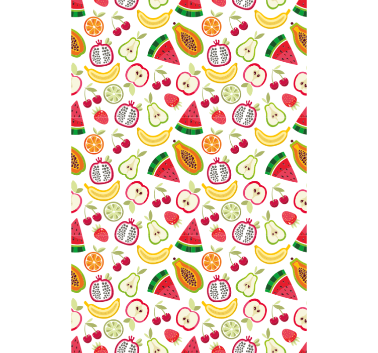 Fruity Pattern Design roller blind fruits - TenStickers