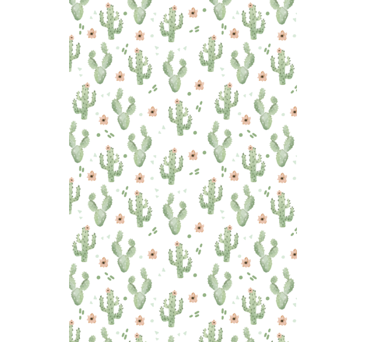 Floral pattern cactus roller blind - TenStickers
