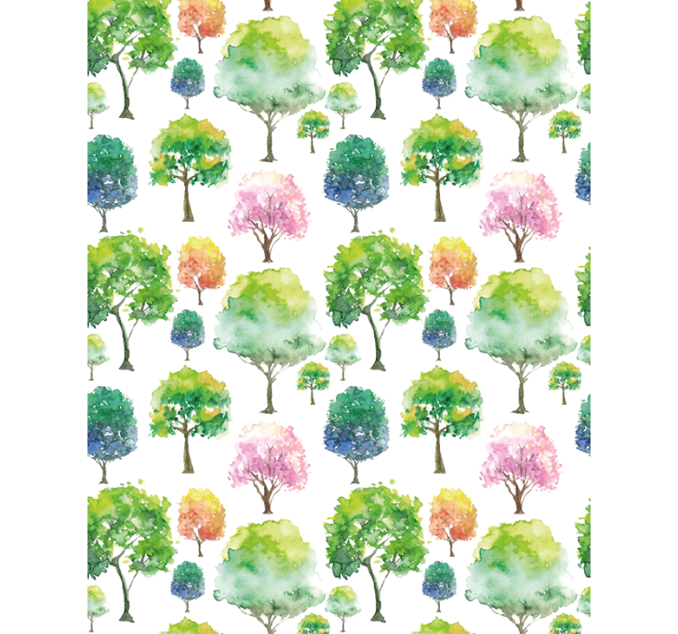 Green tones Tree window blind - TenStickers