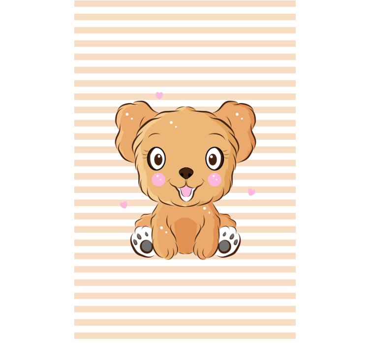 Cute Puppy Illustration animals roller blind - TenStickers
