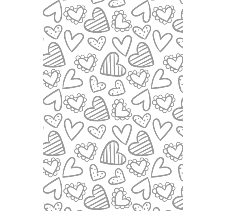 Heart Sketches Pattern romantic roller blind - TenStickers