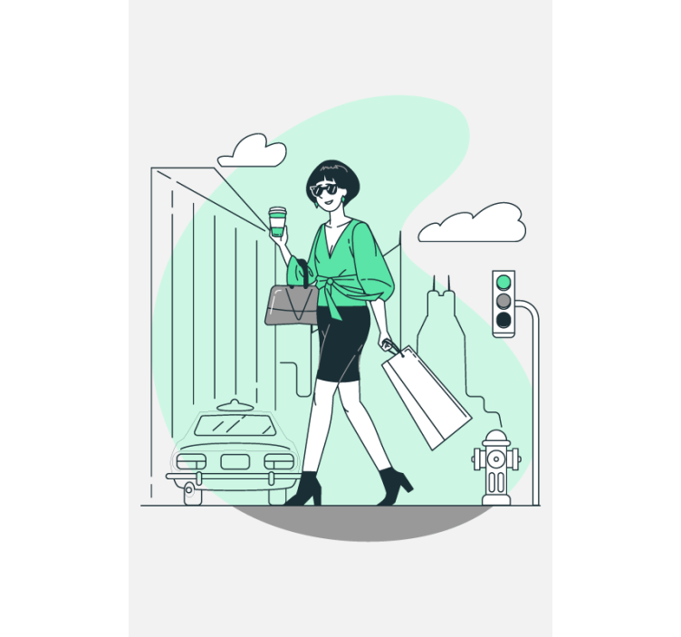 Stylish City Life custom roller blind - TenStickers