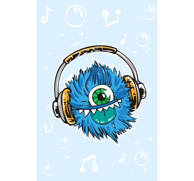 Monster Headphones fun roller blind - TenStickers