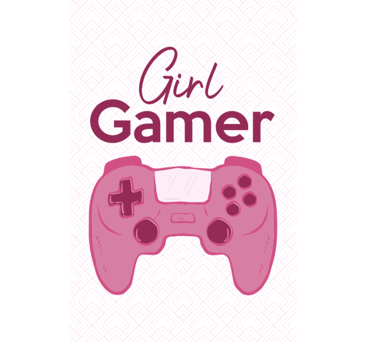 Girl Controller geek roller blind - TenStickers