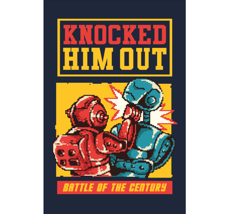 Robotic Boxing Match geek roller blind - TenStickers