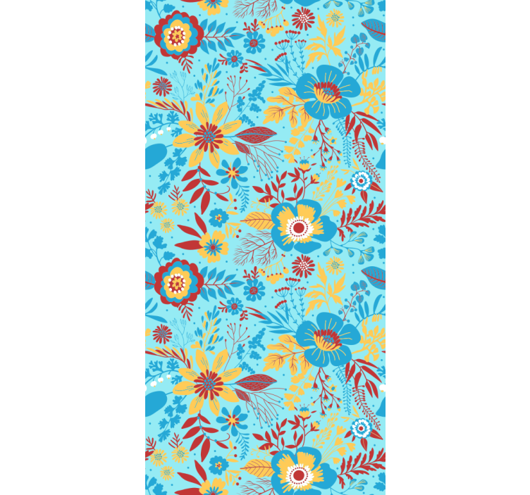 Botanical Pattern Display floral roller blind - TenStickers