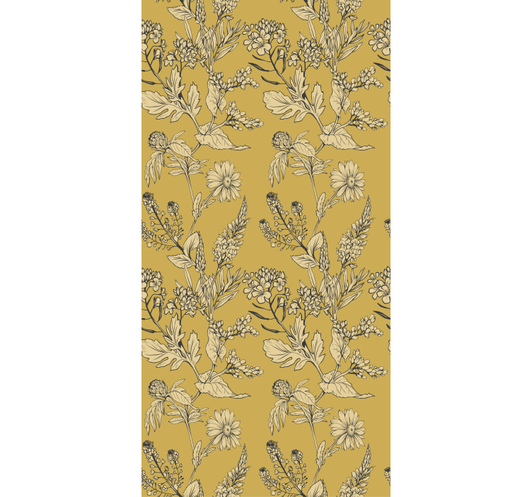 Botanical Floral Theme roller blind flowers - TenStickers
