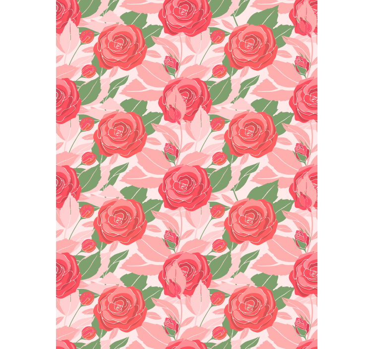 Elegant Rose Pattern roller blind flowers - TenStickers