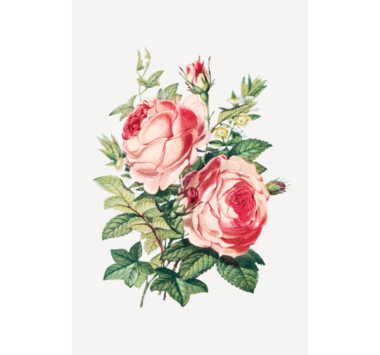 Romantic rose blooms roller blind flowers - TenStickers