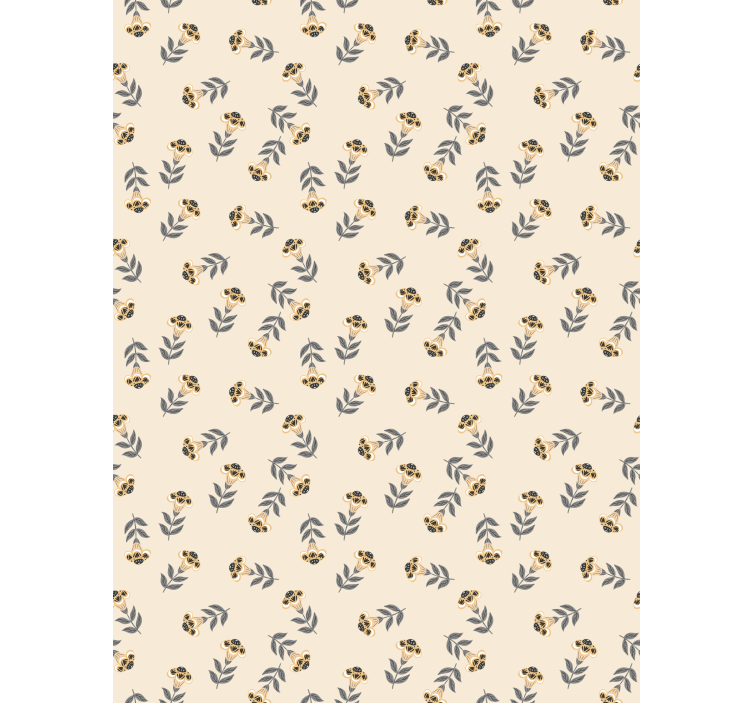 Beige minimalistic pattern roller blind flowers - TenStickers