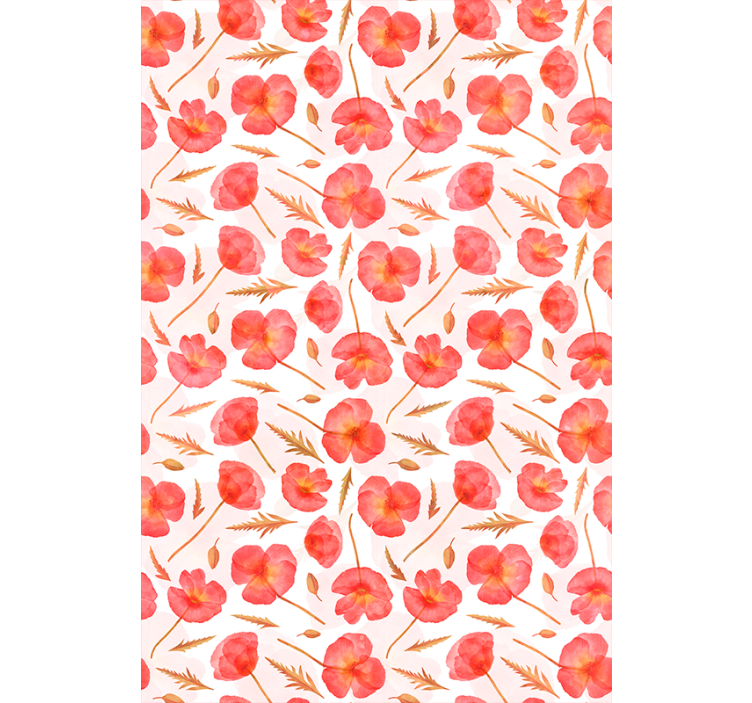 Delicate floral patterns roller blind flowers - TenStickers