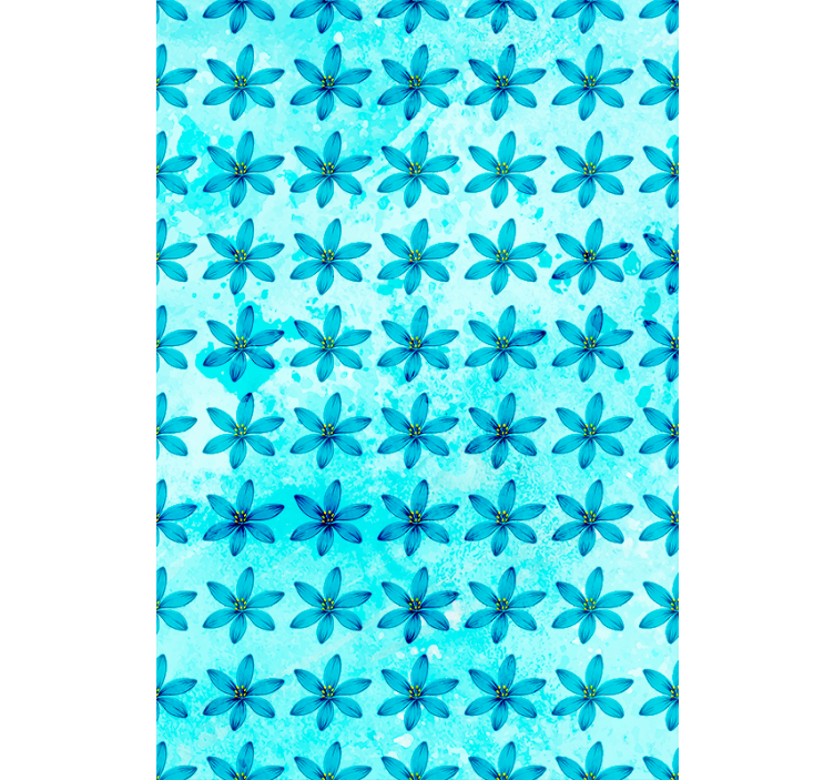 Beautiful Blue Blooms roller blind flowers - TenStickers