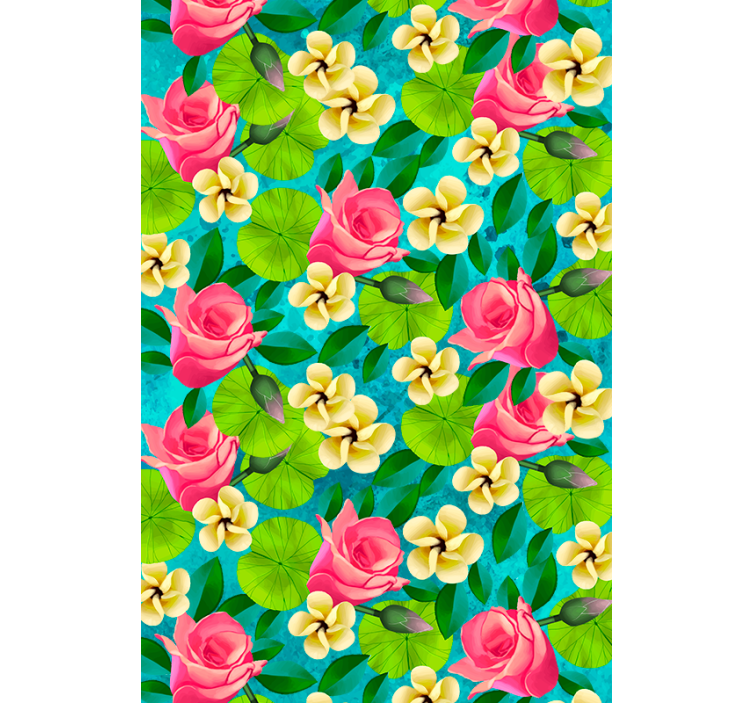 Vibrant blooms roller blind flowers - TenStickers