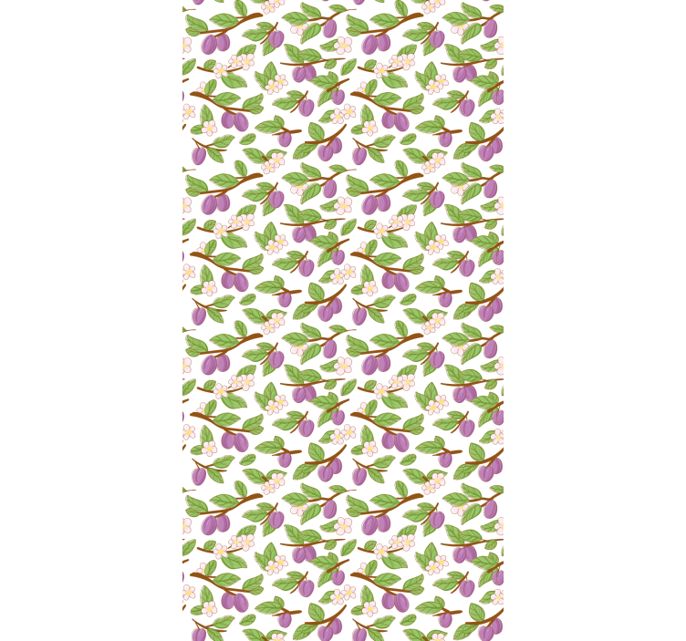 Plum Blossom Pattern roller blind fruits - TenStickers