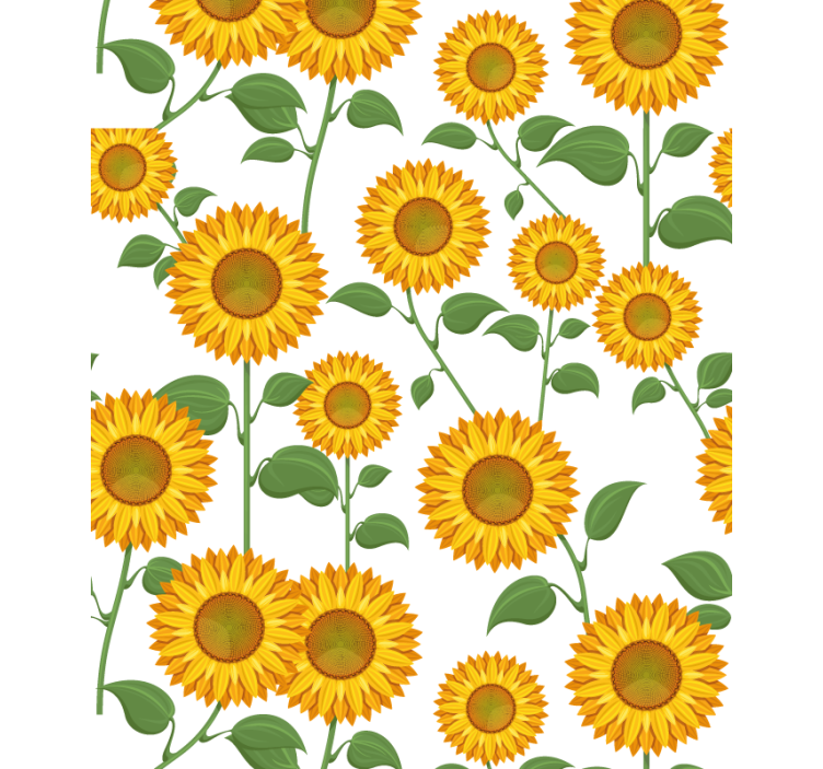 Sunflower Botanical Motif roller blind flowers - TenStickers