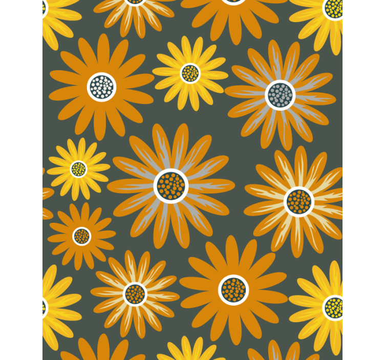 Cheerful Floral Arrangement roller blind flowers - TenStickers