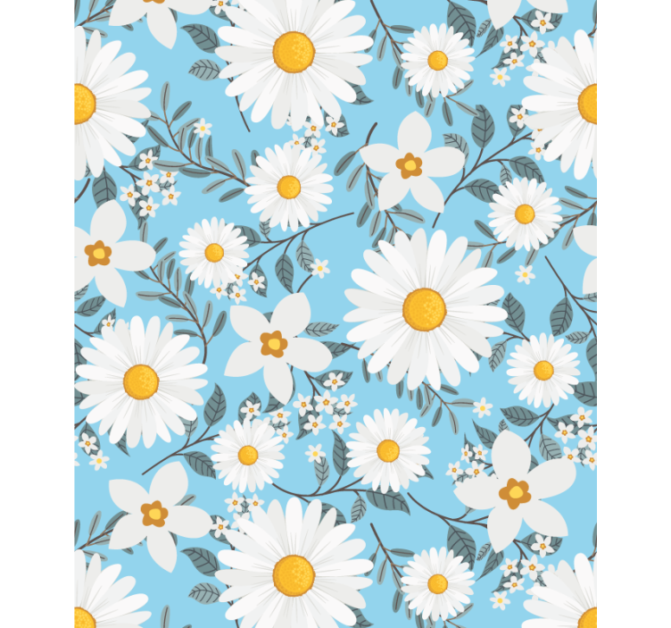 Daisies Blooming Bright roller blind flowers - TenStickers
