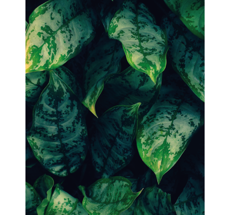 Vibrant green leaves roller blind flowers - TenStickers