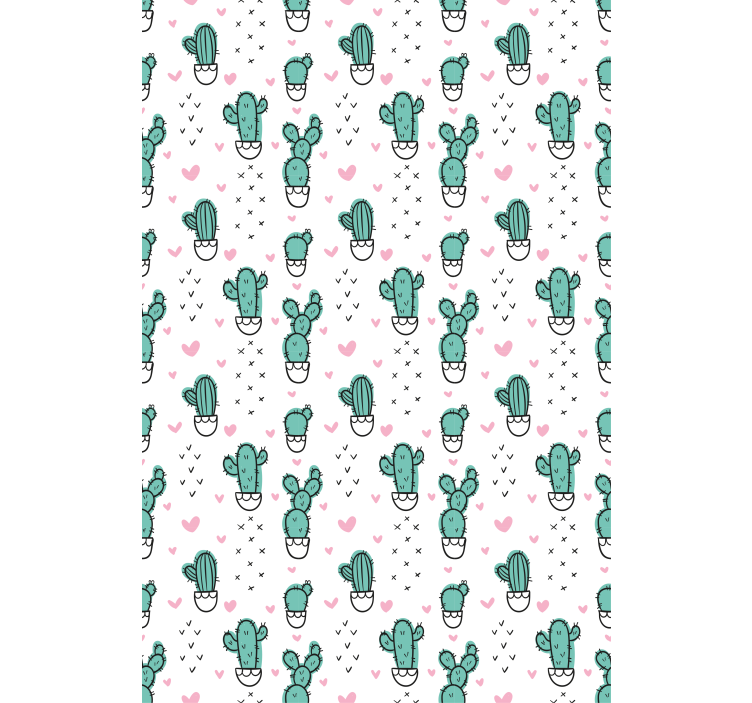Cactus roller blind with delightful heart design - TenStickers