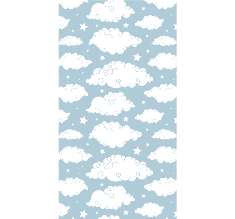 Roller blind clouds fluffy white clouds - TenStickers