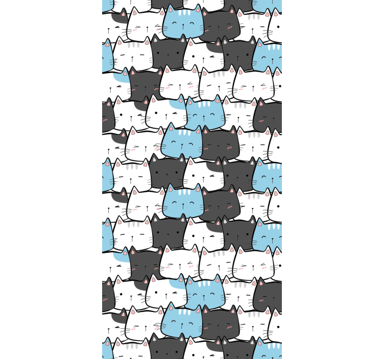 Cute cats cartoons Childrens blind - TenStickers