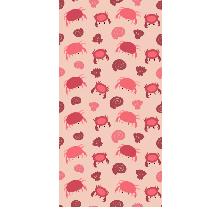 Pattern of cartoon crabs Living room blind - TenStickers