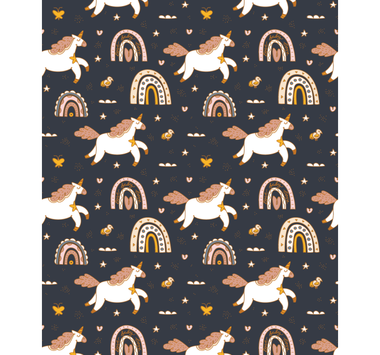 Charming unicorn motif kids roller blind - TenStickers