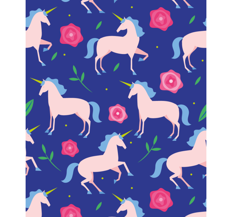Unicorns and flowers kids roller blind - TenStickers