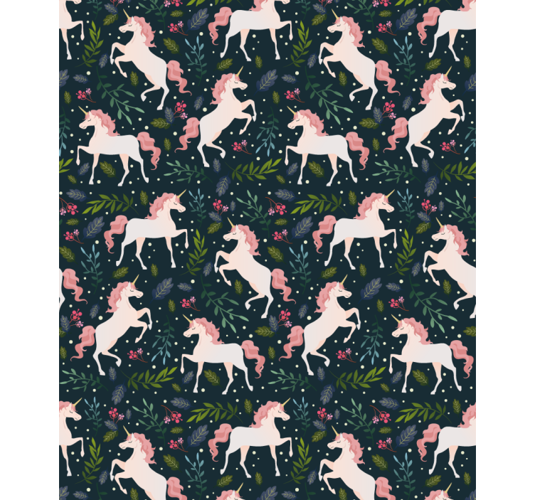 Realistic unicorn pattern kids roller blind - TenStickers