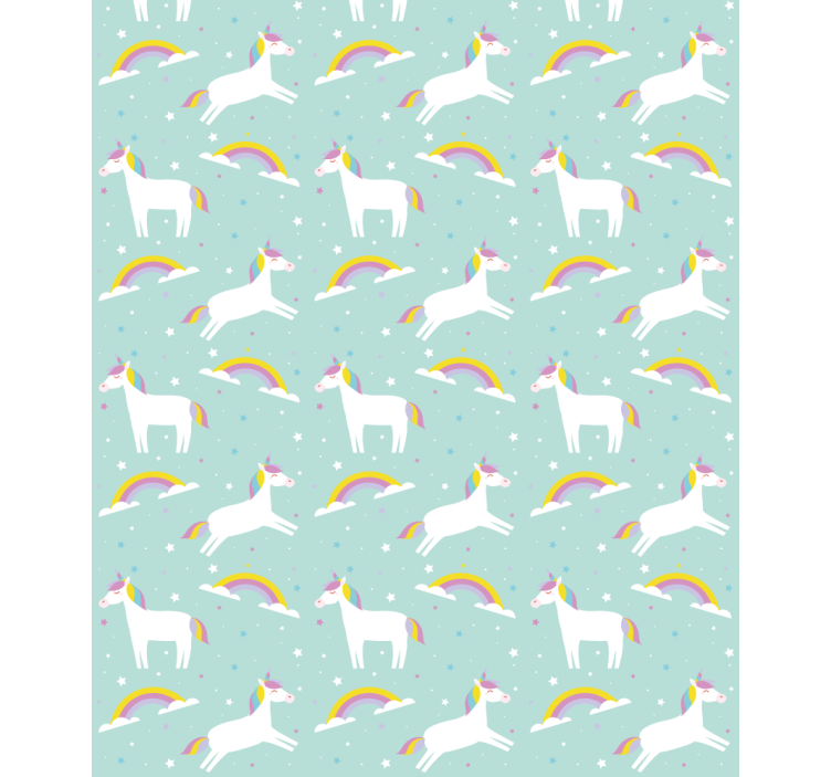 Mythical unicorns and rainbows kids roller blind - TenStickers