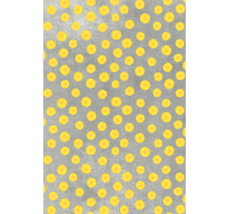 Gray and Yellow Pattern roller blind flowers - TenStickers