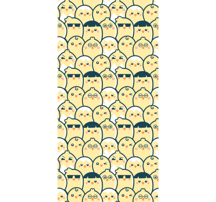 Cute Chick Faces animal roller blind - TenStickers