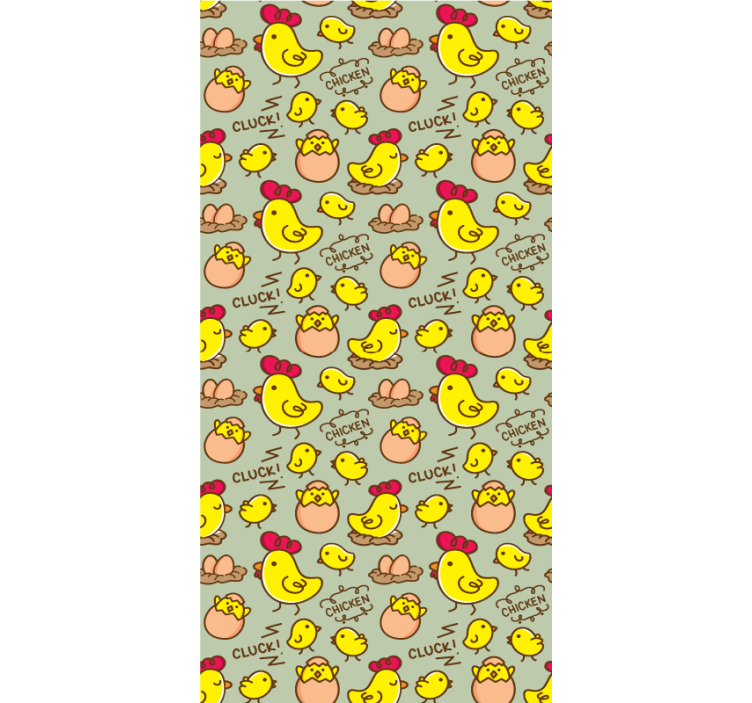 Charming Chickens Pattern animal roller blind - TenStickers