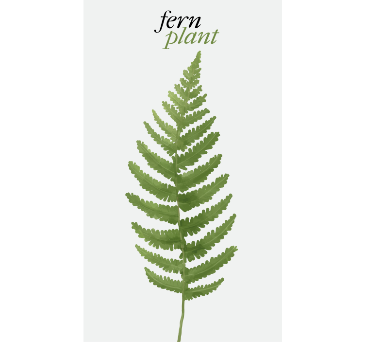 Fern green plant roller blind flowers - TenStickers
