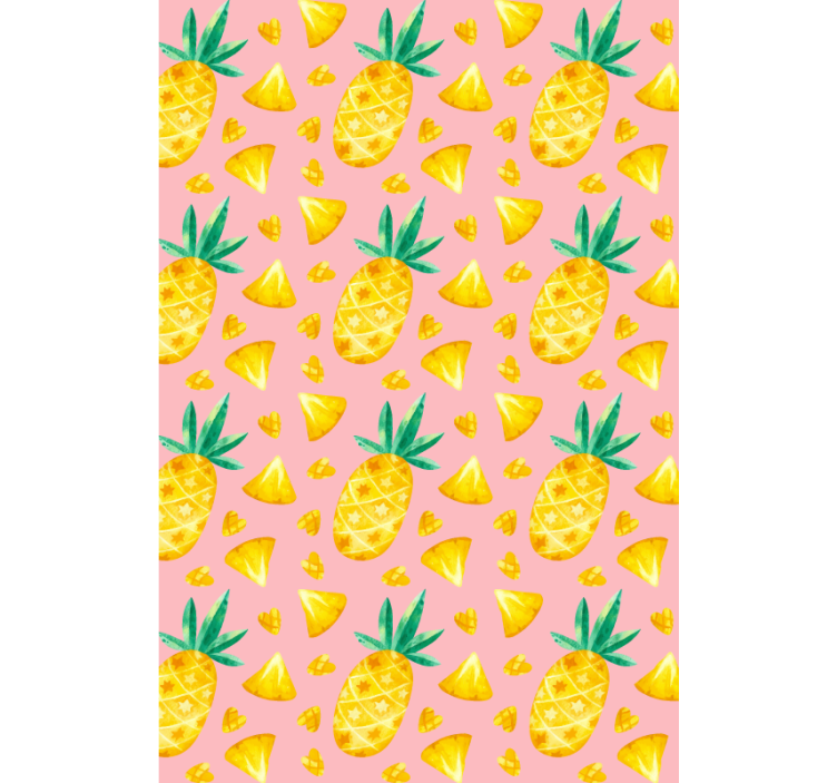 Pineapple Pattern Delight roller blind fruits - TenStickers