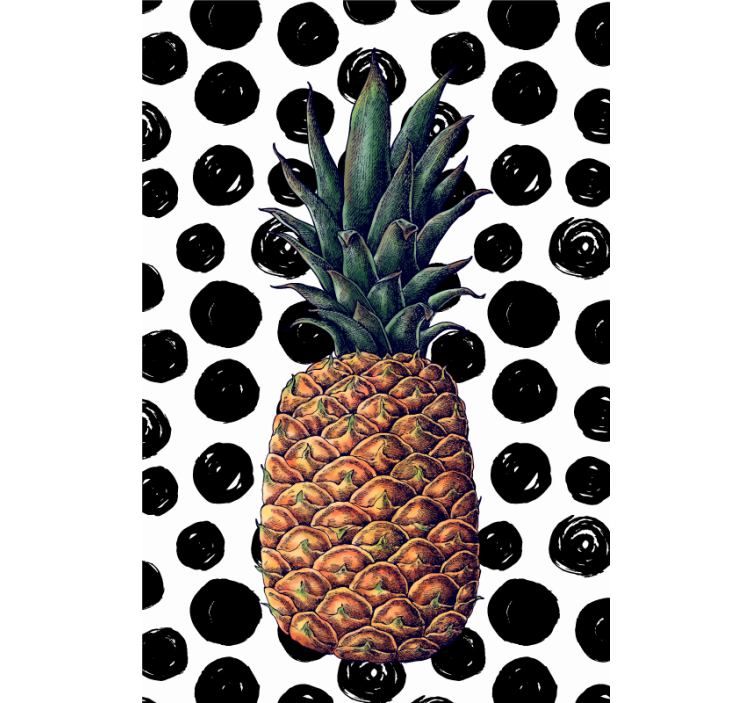 Pineapple with Dots roller blind fruits - TenStickers