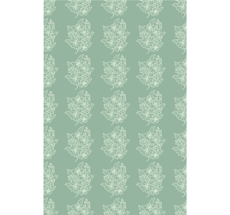 Roller blind flowers floral leaf design - TenStickers