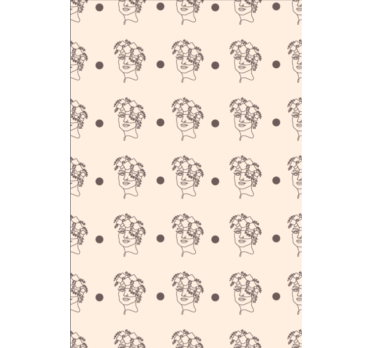 Floral Face Patterns art roller blind - TenStickers