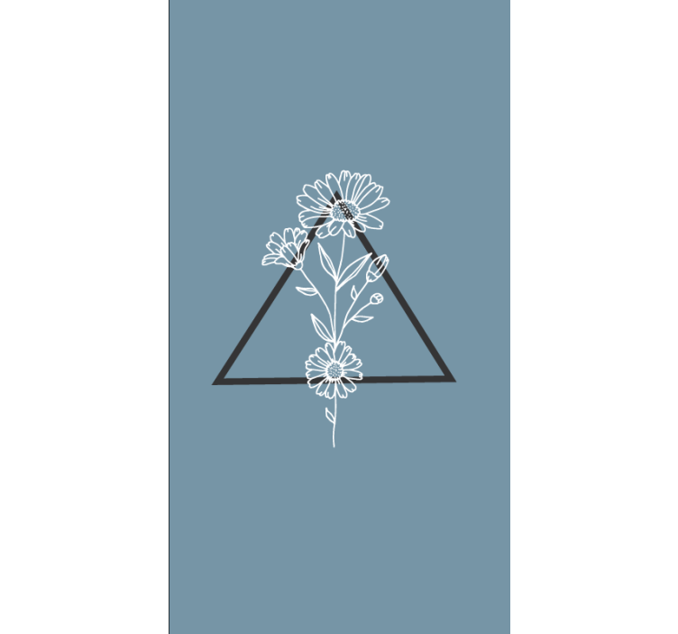 Elegant triangle motif roller blind flowers - TenStickers