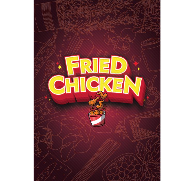 Fried Chicken Delight custom roller blind - TenStickers