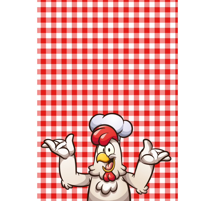 Chef rooster character animal roller blind - TenStickers