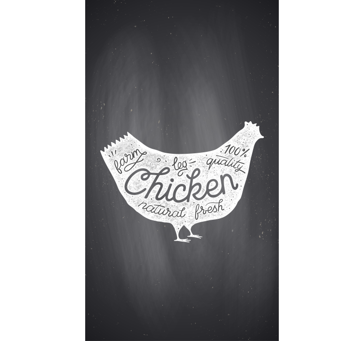Farm fresh chicken kitchen roller blind - TenStickers
