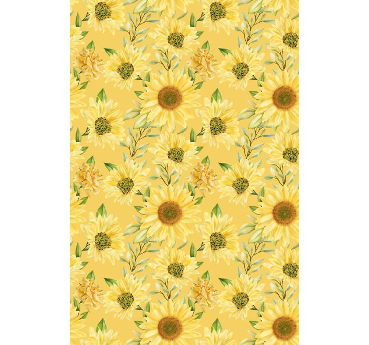 Sunflower garden pattern roller blind flowers - TenStickers